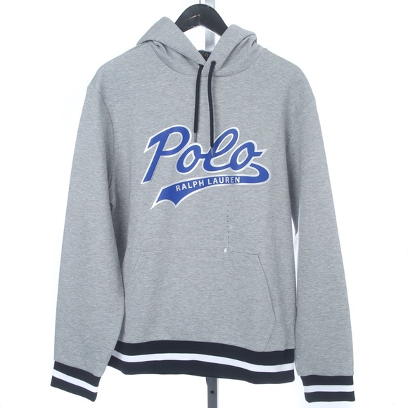 Polo Ralph Lauren Other - NWT Polo Ralph Lauren Gray Spellout POLO Sweatshirt Hoodie, Large